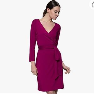 Elegant Magenta Long Sleeve Dress